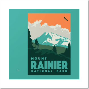 Mount Rainier National Park Design Posters and Art